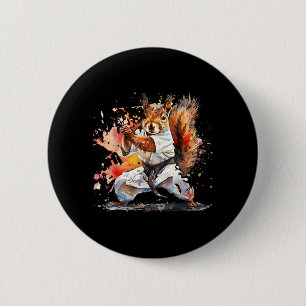 Judo Eichhörnchen Wasserfarbe MMA Eichhörnchen Lie Button