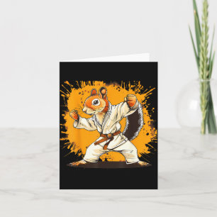 Judo Eichhörnchen Wasserfarbe Taekwondo Karate MMA Karte