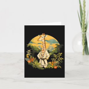 Judo Giraffe Natur Kickboxen Taekwondo Kampfsport Karte