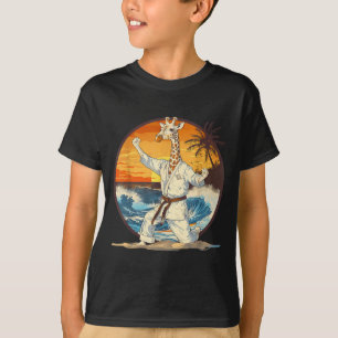 Judo Giraffe Natur Kickboxen Taekwondo Kampfsport T-Shirt