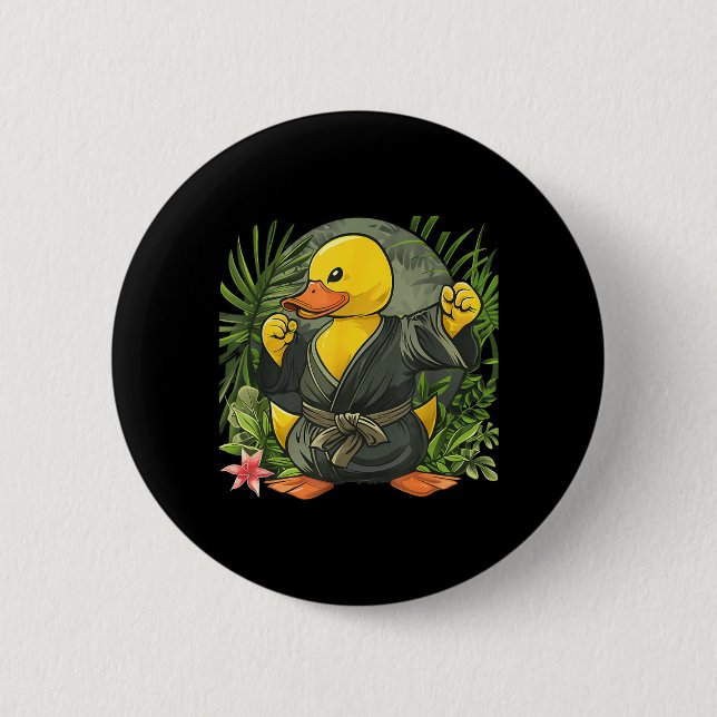 Judo-Gummiente Natur-Kickboxen Taekwondo Button (Vorderseite)