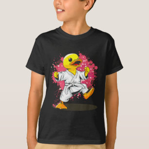 Judo-Gummiente Natur-Kickboxen Taekwondo T-Shirt