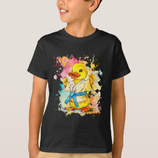 Judo-Gummiente Natur-Kickboxen Taekwondo T-Shirt
