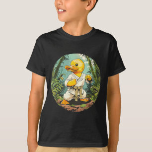 Judo-Gummiente Natur-Kickboxen Taekwondo T-Shirt