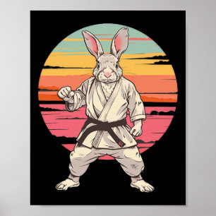 Judo-Hase-Bunny-Natur-Kickboxen-Taekwondo-Mart Poster