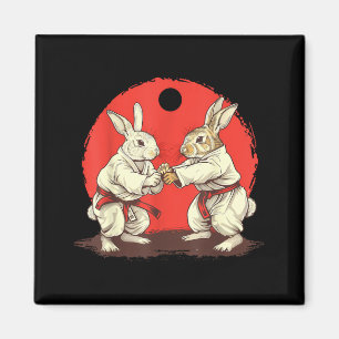 Judo Kaninchen Bunny Natur Kickboxen Taekwondo Magnet