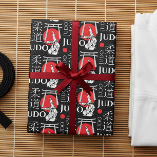 Judo Kanji, Judoka, Torii-Tore-Muster Geschenkpapier