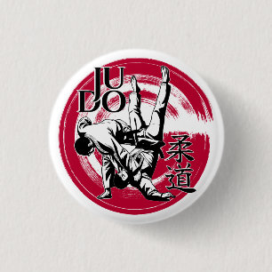 Judo Kanji und Rising Sun Throw Button