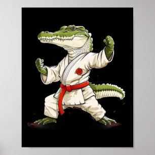 Judo Krokodil Natur Kickboxen Taekwondo Kampfsport Poster