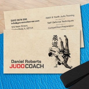 Judo-Lehrer - Kanji und Judoka Visitenkarte
