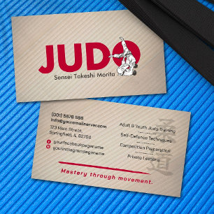 Judo-Lehrer - Kanji und Judoka Visitenkarte