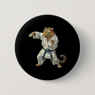 Judo Leopard Natur Kickboxen Taekwondo Kampfsport Button