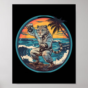 Judo Leopard Nature Kickboxen Taekwondo Martial A Poster