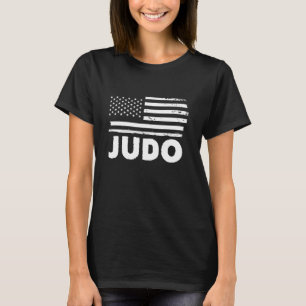 Judo Life USA Flagge Patriotisches Sportdesign T-Shirt