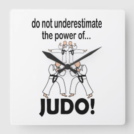 Judo Martial Arts Karate Taekwondo Judo Quadratische Wanduhr