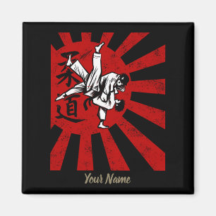 Judo Martial Arts Vintages Retro Design Magnet