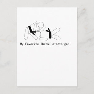 Judo My Fav Throw Osoto Gari Postkarte