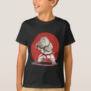 Judo Nilpferd Natur Kickboxen Taekwondo Kampfsport T-Shirt