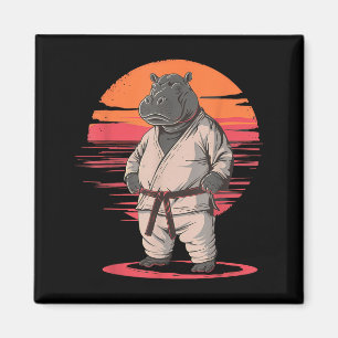 Judo Nilpferd Natur Kickboxen Taekwondo Martial Magnet