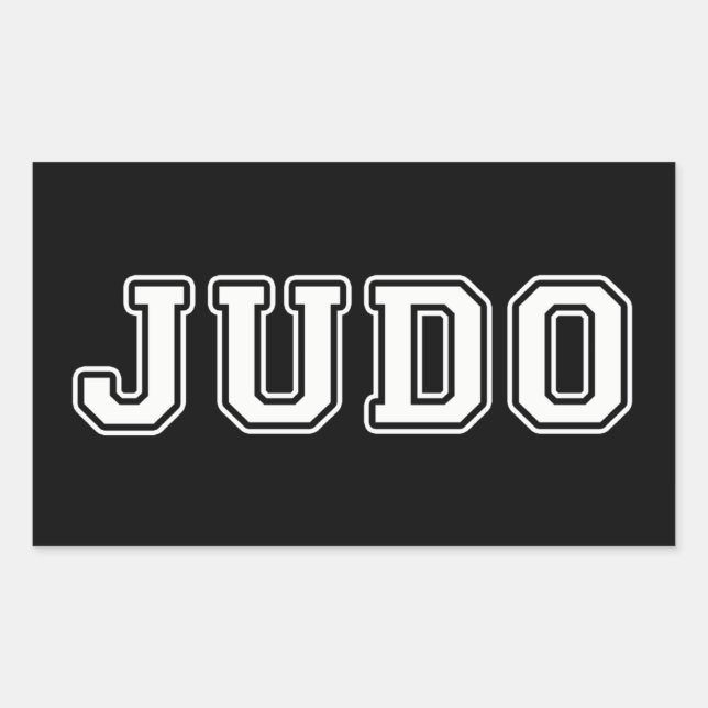 Judo Rechteckiger Aufkleber (Vorderseite)