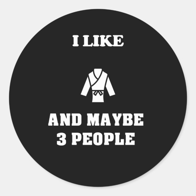 Judo Runder Aufkleber (Vorderseite)