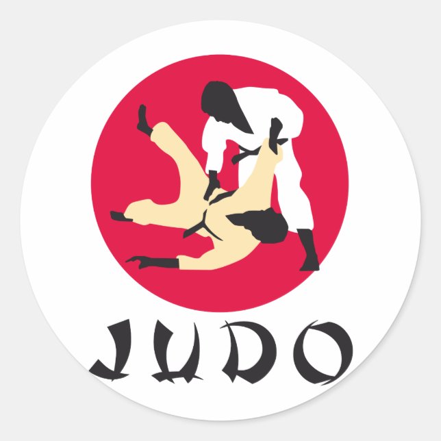 Judo Runder Aufkleber (Vorderseite)