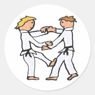 Judo Runder Aufkleber