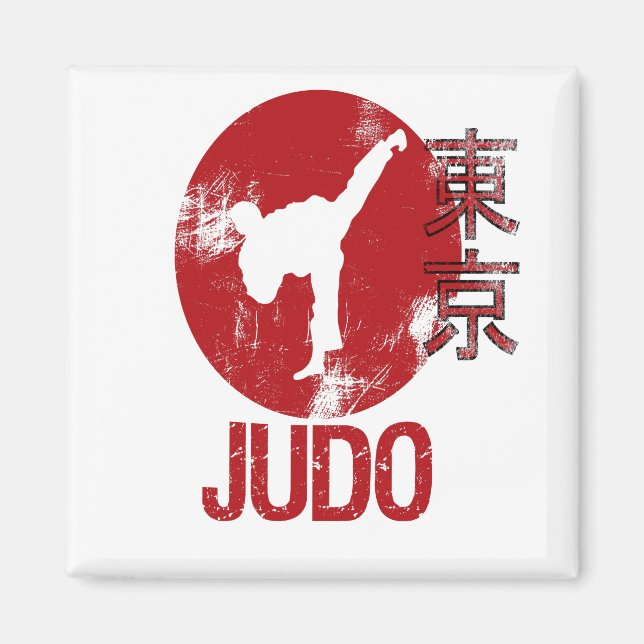 Judo Sport Japanisches ästhetisches Tokyo Flag Ges Magnet (Vorne)