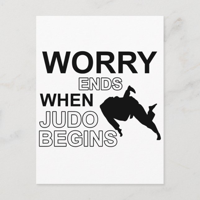 Judo T Shirt Design Postkarte (Vorderseite)