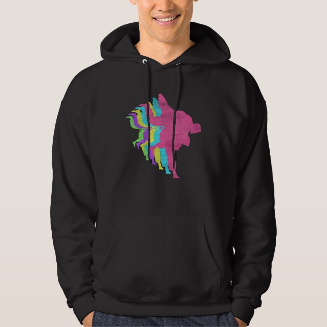 Judo Throw 80s Colors 1980s Hoodie (Vorderseite)