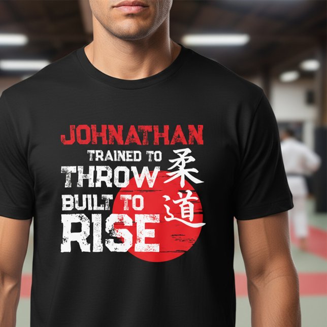 Judo - Trainiert zu werfen - Gebaut zum Aufstieg Tri-Blend Shirt (Von Creator hochgeladen)
