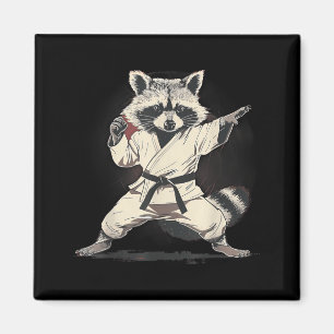 Judo Waschbär Natur Kickboxen Taekwondo Kampfsport Magnet