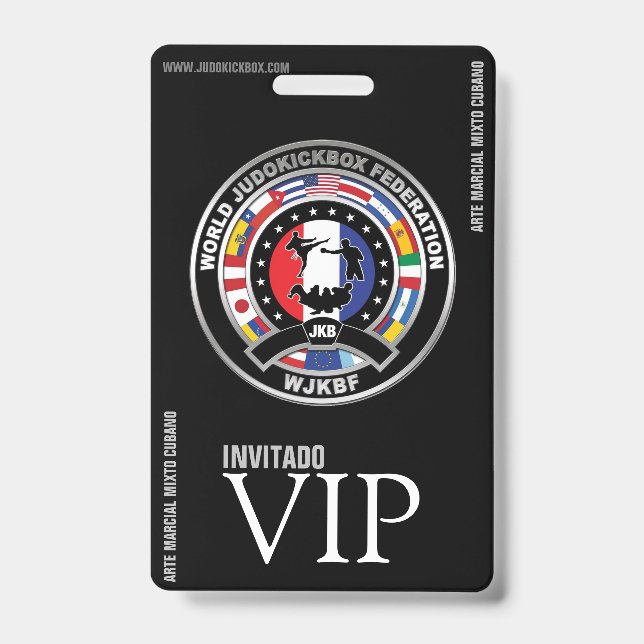 JUDOKICKBOX Abzeichen - Credencial Vip Ausweis (Vorderseite)
