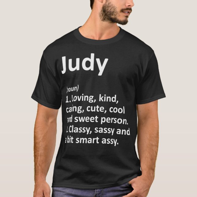 JUDY Definition Personalized Name Funny Birthday T-Shirt (Vorderseite)