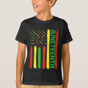 Jüdzehnte in Flag für schwarze Geschichte Tag Schw T-Shirt