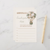 Juego para Baby Shower Adivina la comida