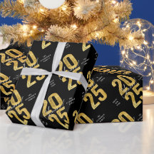 Juers to 2025 Gold Typografy Modern New Year