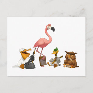 Jug Band O' Birds Postkarte