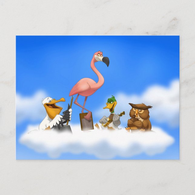 Jug Band O' Birds Postkarte (Vorderseite)
