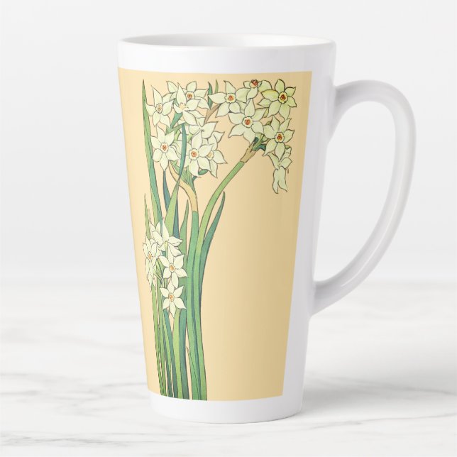 Jug mit Narzissenblumen im Jugendstil Milchtasse (Rechts)