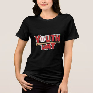 Jugend-Baseball-Geist Tri-Blend Shirt