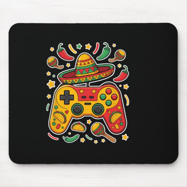 Jugend Cinco De Mayo Gamer-Shirt  Mousepad (Vorne)
