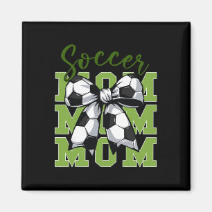 Jugend-Fußball-Mama Coquette Schleife Süße Schwest Magnet