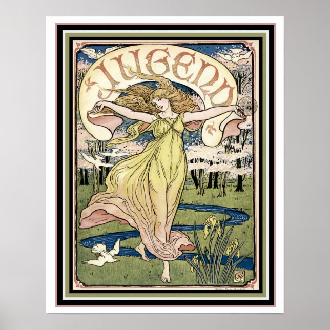 Jugend Jugendstil-Abdeckung 16 x 20 Poster (Vorne)