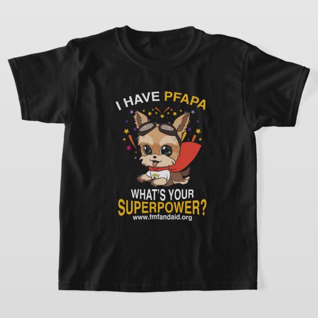 Jugend PFAPA Superpower Black T-Shirt (Ablage )