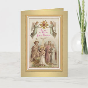 Jugend-Taufe w/Jesus, Johannes der Täufer, Engel Karte