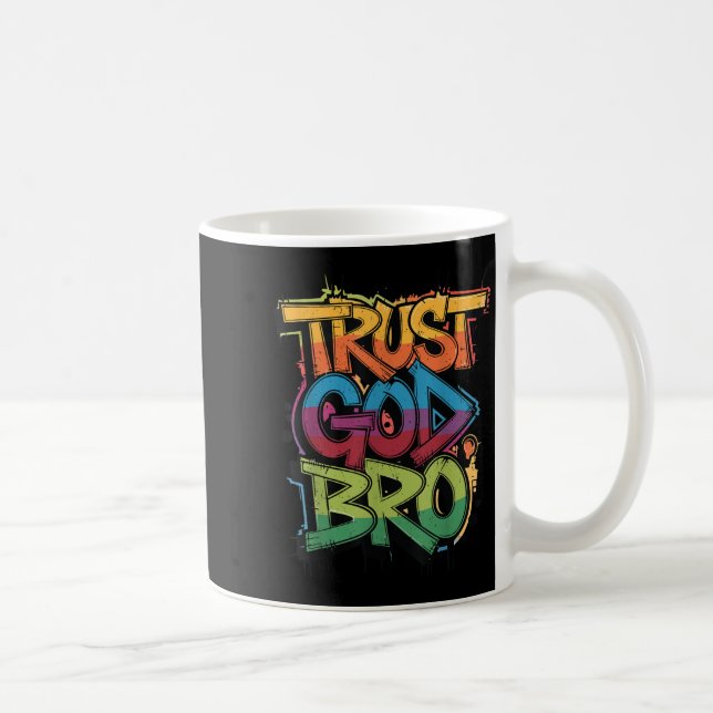Jugend vertraut Gott Bro Lustiger Christlicher Jun Kaffeetasse (Rechts)
