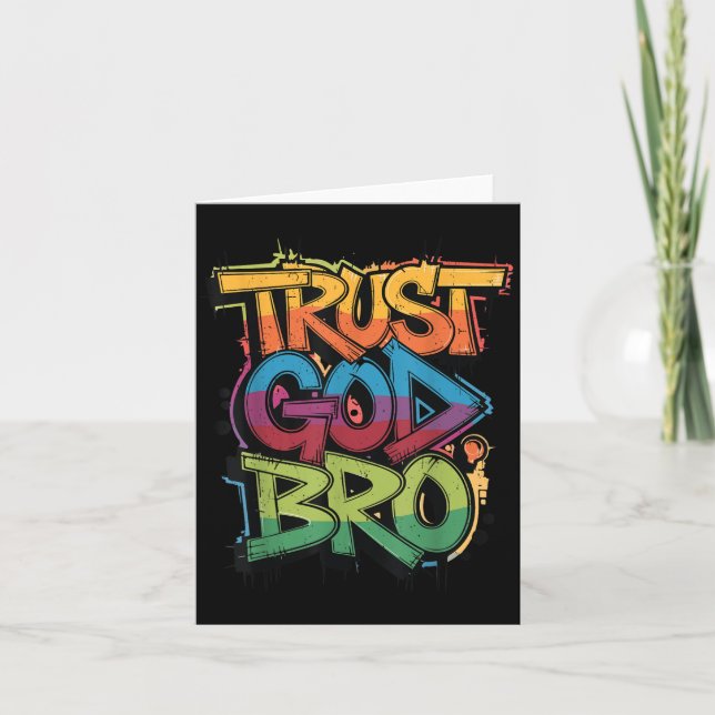 Jugend vertraut Gott Bro Lustiger Christlicher Jun Karte (Vorderseite)