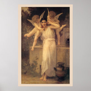 Jugend von Bouguereau, viktorianisches Engelsportr Poster