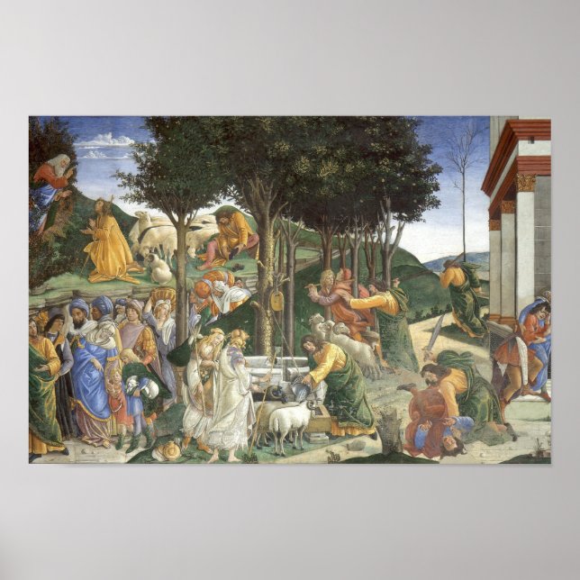 Jugend von Moses von Botticelli - Poster (Vorne)